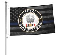 Drapeau 90X150cm, Lieutenant-colonel O-5 de l'armée américaine, vétéran de combat en Irak Décoratifs Drapeaux avec œillets Suspendus Fanion pour Bar Célébration Décorations