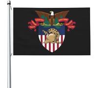 Drapeau 90X150cm, Logo de l'Académie militaire de West Point Résistant à la Décoloration Drapeaux Couleurs Vives Flags pour Fête Anniversaire Extérieur