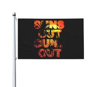 Drapeau 90X150cm, Nouveau design tropical Fun Suns Out Guns out Gym Fitness Raglan avec œillets Drapeaux Renforcé Suspendus Fanion pour Décorations Événements Restaurant