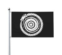 Drapeau 90X150cm, Symbole du serpent d'Ouroboros Décoratifs Drapeaux avec œillets Flags pour Événements manif Intérieur