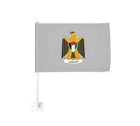 Drapeau à agiter portable double face emblème national de la Palestine 18 x 12 pouces pour voiture ou extérieur