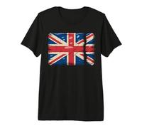 Drapeau à Bord déchiré Royaume-Uni Vieilli Signature Britannique T-Shirt Haut de Gamme