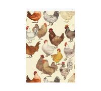 Drapeau A Brood of Chickens - 6,1 x 0,9 m - Drapeau de jardin double face avec œillets - Drapeaux verticaux pour décoration de jardin - Bannière de vacances