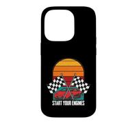Drapeau à Carreaux pour Les Amateurs de Course de Voitures de Course démarrez Vos Moteurs Coque pour iPhone 14 Pro