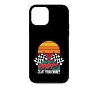 Drapeau à Carreaux pour Les Amateurs de Course de Voitures de Course démarrez Vos Moteurs Coque pour iPhone 12 Mini