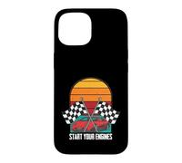 Drapeau à Carreaux pour Les Amateurs de Course de Voitures de Course démarrez Vos Moteurs Coque pour iPhone 15