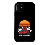 Drapeau à Carreaux pour Les Amateurs de Course de Voitures de Course démarrez Vos Moteurs Coque pour iPhone 11