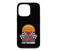 Drapeau à Carreaux pour Les Amateurs de Course de Voitures de Course démarrez Vos Moteurs Coque pour iPhone 13 Pro