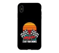 Drapeau à Carreaux pour Les Amateurs de Course de Voitures de Course démarrez Vos Moteurs Coque pour iPhone XS Max