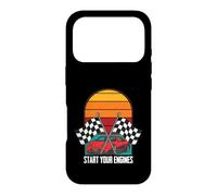 Drapeau à Carreaux pour Les Amateurs de Course de Voitures de Course démarrez Vos Moteurs Coque pour iPhone 17 Pro