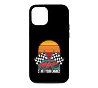 Drapeau à Carreaux pour Les Amateurs de Course de Voitures de Course démarrez Vos Moteurs Coque pour iPhone 12/12 Pro