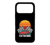 Drapeau à Carreaux pour Les Amateurs de Course de Voitures de Course démarrez Vos Moteurs Coque pour iPhone 17 Pro Max