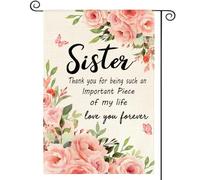 Drapeau À Ma Sœur Drapeau De Bienvenue Couleurs Resistant Exterieur Décoratif Drapeaux, Pour Balcon, Les Défilés, Jardin, 30x45cm