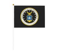 Drapeau à main double face de la Force spatiale des États-Unis, 14 x 21 cm (5,5 x 8,2 pouces).