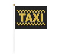 Drapeau à main double face pour chauffeur de taxi, 14 x 21 cm