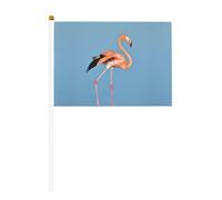 Drapeau à main flamant rose dans l'eau pour célébration d'événements royaux pour barbecue, décoration de fête, d'événement, décorations de jardin