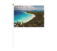 Drapeau à main imprimé de l'île de Cuba, léger, idéal pour les événements et la décoration, adapté à une grande variété d'utilisations