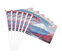Drapeau à main léger imprimé paysage du Japon Mount Fuji pour fêtes, événements, anniversaires de mariage, diverses occasions