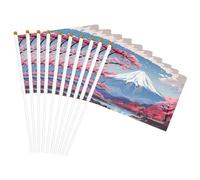 Drapeau à main léger imprimé paysage du Japon Mount Fuji pour fêtes, événements, anniversaires de mariage, diverses occasions