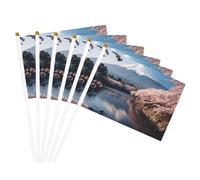 Drapeau à main léger imprimé paysage du Japon Mount Fuji pour fêtes, événements, anniversaires de mariage, diverses occasions