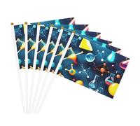 Drapeau à main léger imprimé scientifique abstrait chimie double face pour fête, défilé, décoration d'intérieur, célébrations