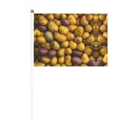 Drapeau à main, nombreuses pommes de terre imprimées drapeaux en polyester avec mât en plastique pour événements et décoration