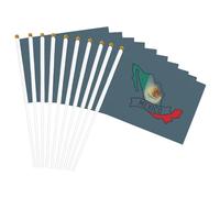 Drapeau à main polyvalent avec contours de carte du Mexique - Pour fêtes, défilés, décorations de vacances