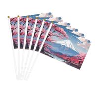 Drapeau à main polyvalent avec impression paysage du mont Fuji du Japon