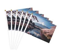 Drapeau à main polyvalent avec impression paysage du mont Fuji du Japon