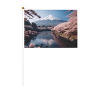 Drapeau à main polyvalent avec impression paysage du mont Fuji du Japon
