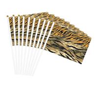 Drapeau à main polyvalent avec imprimé camouflage à rayures tigre