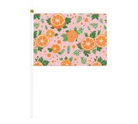 Drapeau à main polyvalent avec imprimé fruits oranges