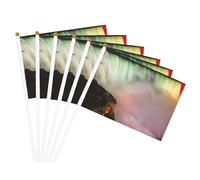 Drapeau à main polyvalent imprimé Niagara Falls pour mariage, anniversaire, vacances, décoration sportive, défilé