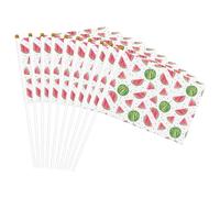 Drapeau à main polyvalent imprimé pastèque fruits frais pour mariage, anniversaire, vacances, décoration sportive, défilé