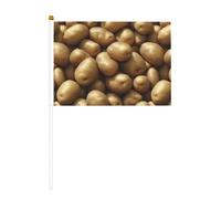 Drapeau à main polyvalent imprimé pommes de terre - Pour fêtes, défilés, décorations de vacances