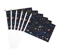 Drapeau à main polyvalent, motif carte constellation étoilée, décoration de fête
