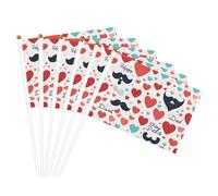 Drapeau à main polyvalent pour fête des pères avec inscription « Love Dad »