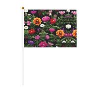 Drapeau à manivelle double face Thug Life Flowers 14 x 20,8 cm, utilisé pour la décoration de fête de vacances, les compétitions