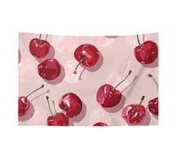 Drapeau à motif cerise avec 4 œillets, drapeaux simples en polyester durable, bannières résistantes aux intempéries pour dortoir, fêtes, tournage, festivals, décoration de 61 x 88,9 cm