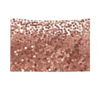 Drapeau à paillettes or rose avec 4 œillets, drapeaux unilatéraux en polyester durable, bannières résistantes aux intempéries pour dortoir, fête, tournage, festival, décoration de 119,4 x 177,8 cm