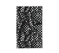 Drapeau à pois ondulés noirs et blancs de 0,9 x 1,5 m. Imprimé double face, vertical, tissu 100 % polyester, couleurs vives et durables.