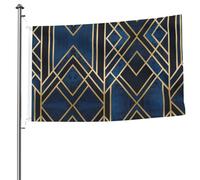 Drapeau à rayures géométriques abstraites double face de 1,5 x 2,4 m avec œillets, drapeau décoratif, patio, porche, événement de groupe.