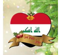Drapeau à rayures rouges blanches et noires à suspendre - Cadeau - Couleur vive - Ornements de Noël souvenirs - Décorations de sapin de Noël élégantes en acrylique - Pendentif pour amis et familles