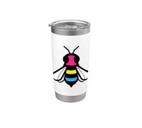 Drapeau abeille panexuelle Gobelet isotherme en acier inoxydable double paroi