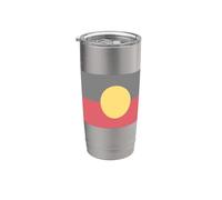Drapeau aborigène Australie Drapeau australien Aborigine Soleil Gobelet isotherme en acier inoxydable double paroi