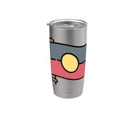 Drapeau aborigène Australie Drapeau australien Aborigine Soleil Gobelet isotherme en acier inoxydable double paroi