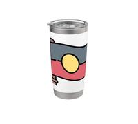 Drapeau aborigène Australie Drapeau australien Aborigine Soleil Gobelet isotherme en acier inoxydable double paroi