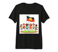 Drapeau aborigène Australie Drapeau Australien Aborigine Soleil T-Shirt Haut de Gamme