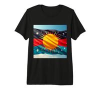 Drapeau aborigène Australie Drapeau Australien Aborigine Soleil T-Shirt Haut de Gamme