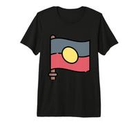 Drapeau aborigène Australie Drapeau Australien Aborigine Soleil T-Shirt Haut de Gamme